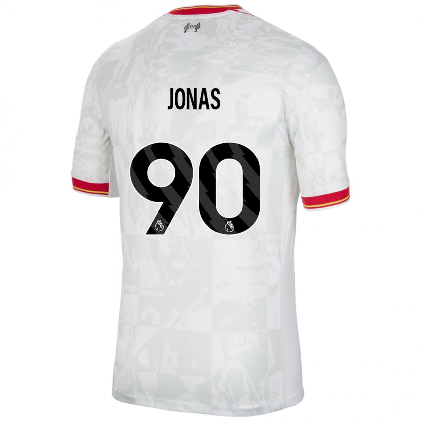 Homme Maillot Lee Jonas #90 Blanc Rouge Noir Troisieme 2024/25 T-Shirt Belgique