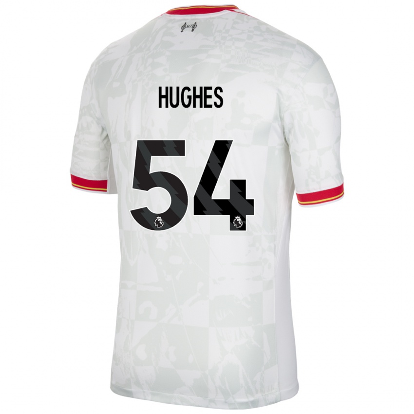 Heren Liam Hughes #54 Wit Rood Zwart Thuisshirt Derde Tenue 2024/25 T-Shirt België