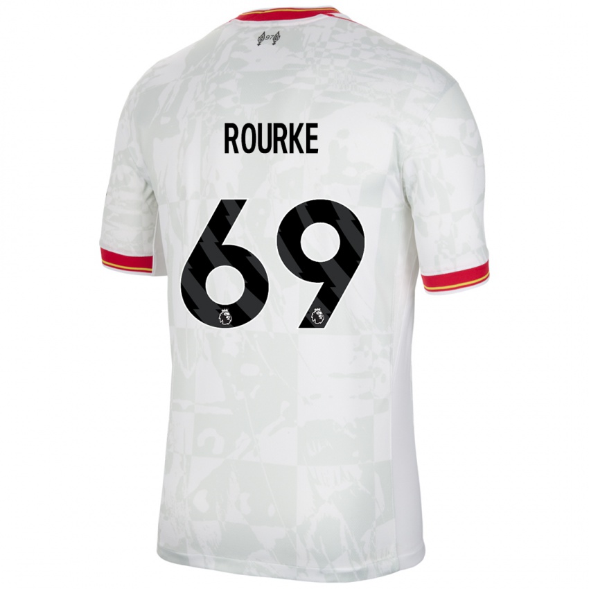 Homme Maillot Fidel O'rourke #69 Blanc Rouge Noir Troisieme 2024/25 T-Shirt Belgique