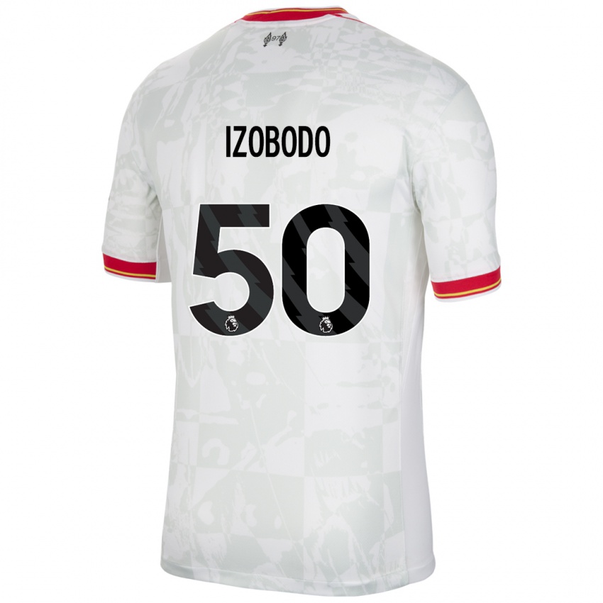 Homme Maillot Elijah Izobodo John #50 Blanc Rouge Noir Troisieme 2024/25 T-Shirt Belgique