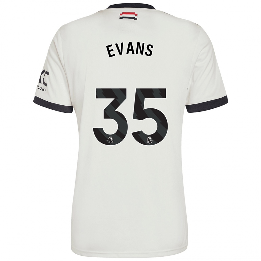 Homme Maillot Jonny Evans #35 Blanc Cassé Troisieme 2024/25 T-Shirt Belgique