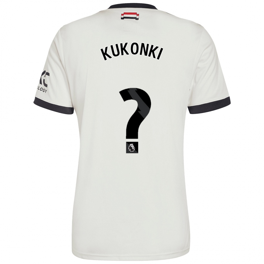 Homme Maillot Godwill Kukonki #0 Blanc Cassé Troisieme 2024/25 T-Shirt Belgique