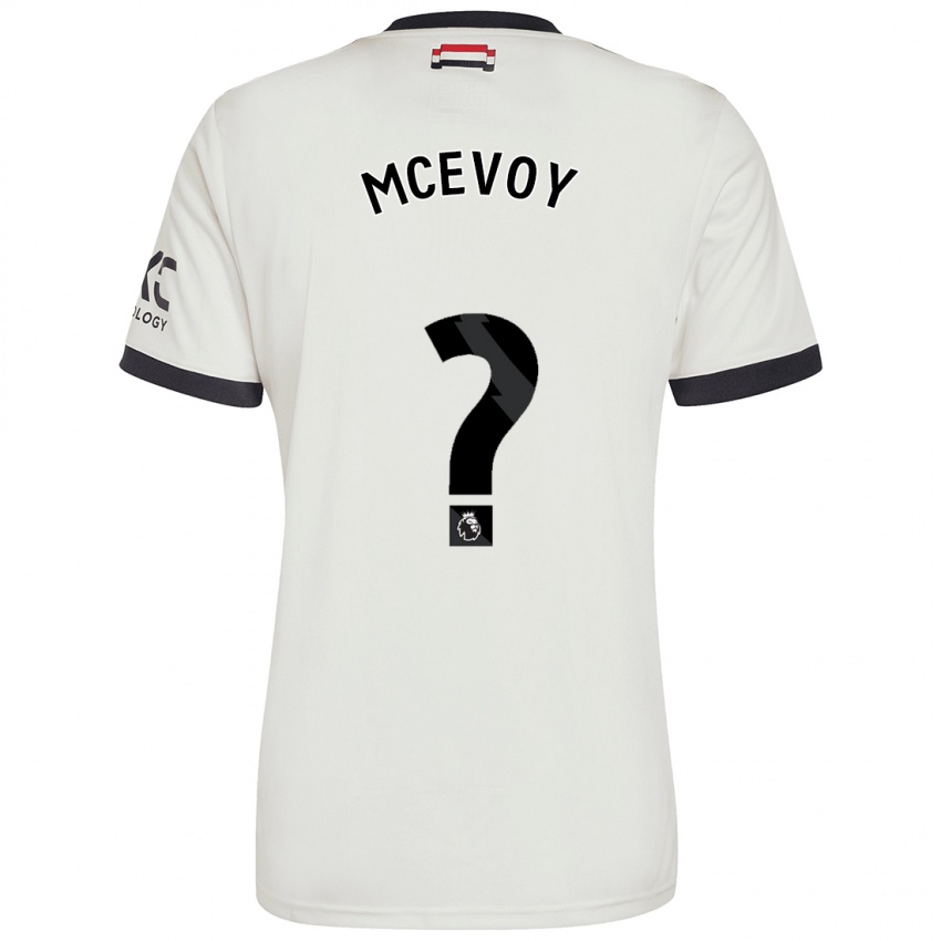 Homme Maillot Jay Mcevoy #0 Blanc Cassé Troisieme 2024/25 T-Shirt Belgique