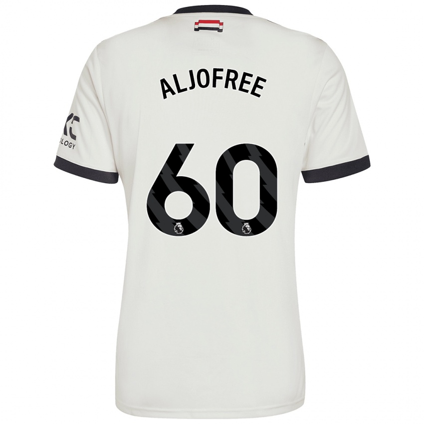 Homme Maillot Sonny Aljofree #60 Blanc Cassé Troisieme 2024/25 T-Shirt Belgique