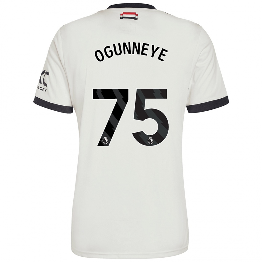 Homme Maillot Habeeb Ogunneye #75 Blanc Cassé Troisieme 2024/25 T-Shirt Belgique