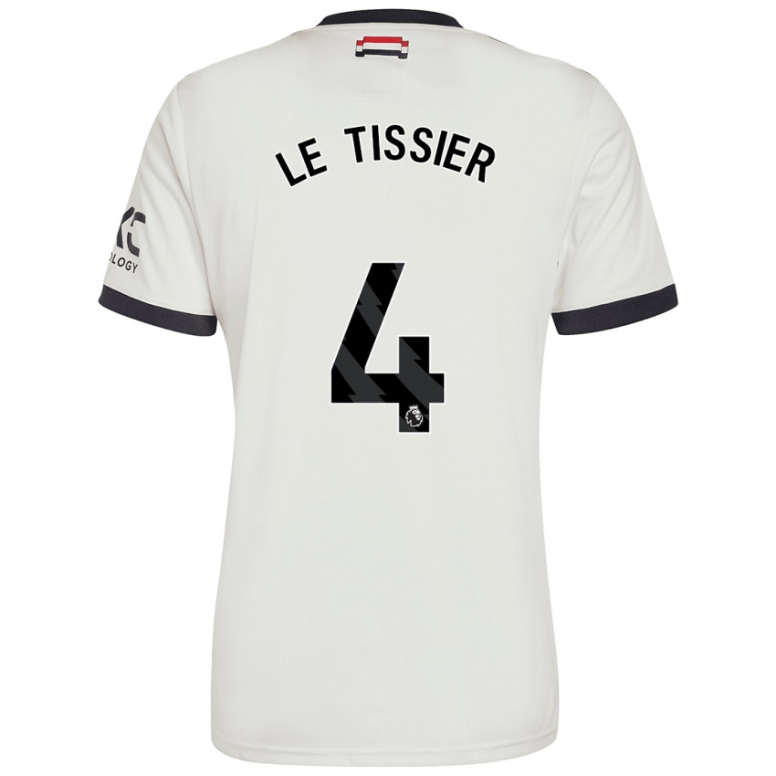 Homme Maillot Maya Le Tissier #4 Blanc Cassé Troisieme 2024/25 T-Shirt Belgique