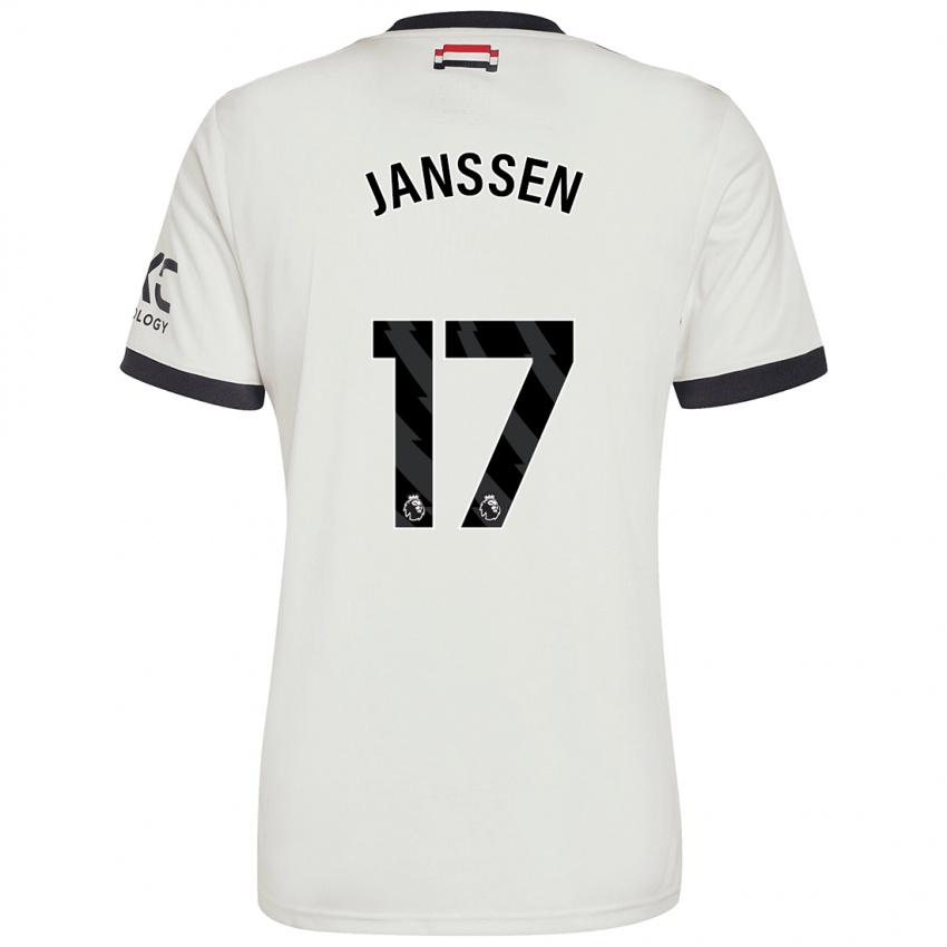 Homme Maillot Dominique Janssen #17 Blanc Cassé Troisieme 2024/25 T-Shirt Belgique