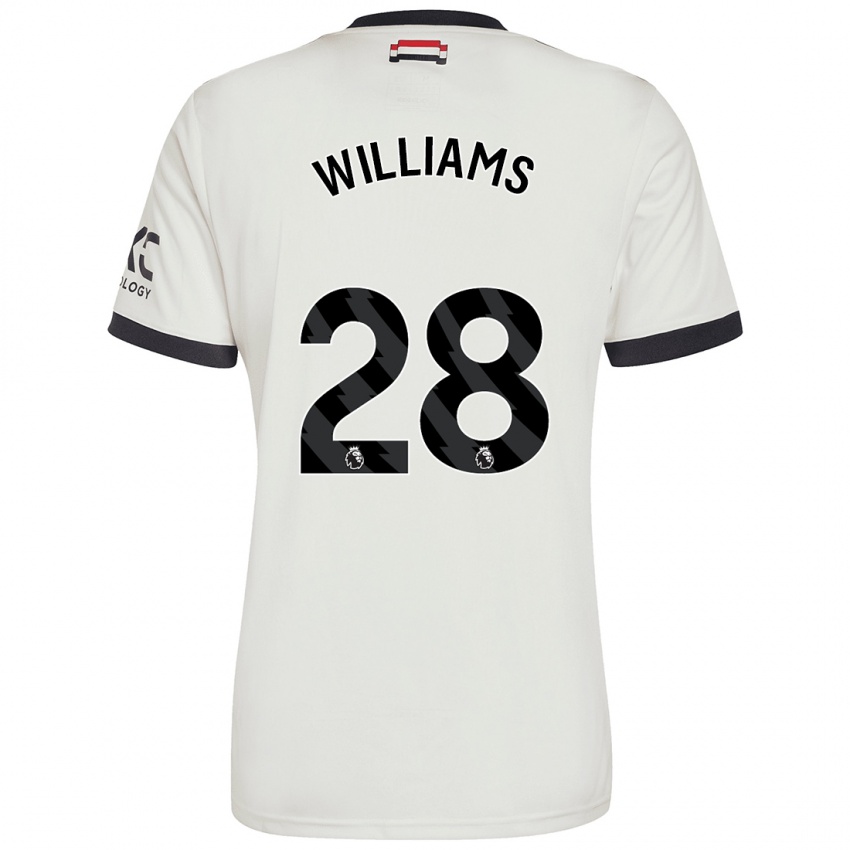 Homme Maillot Rachel Williams #28 Blanc Cassé Troisieme 2024/25 T-Shirt Belgique