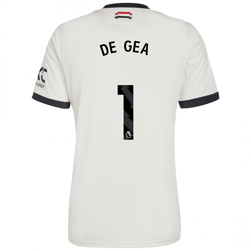 Homme Maillot David De Gea #1 Blanc Cassé Troisieme 2024/25 T-Shirt Belgique