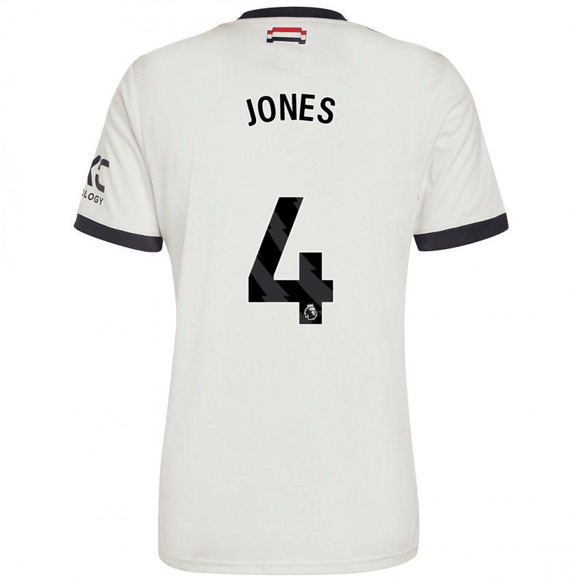 Homme Maillot Phil Jones #4 Blanc Cassé Troisieme 2024/25 T-Shirt Belgique