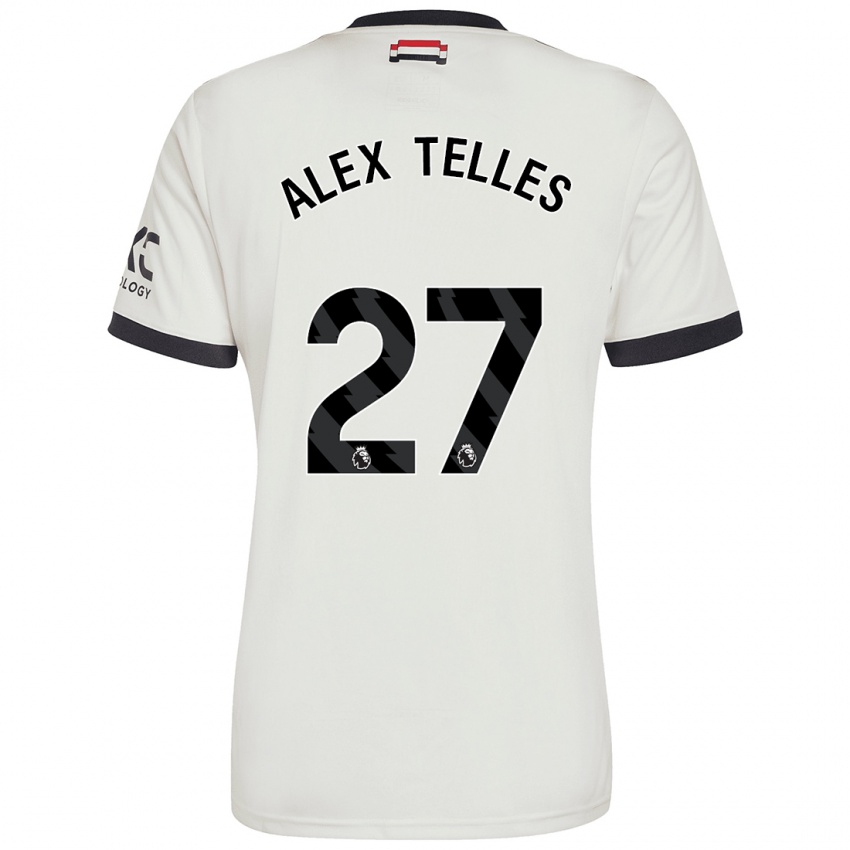 Homme Maillot Alex Nicolao Telles #27 Blanc Cassé Troisieme 2024/25 T-Shirt Belgique