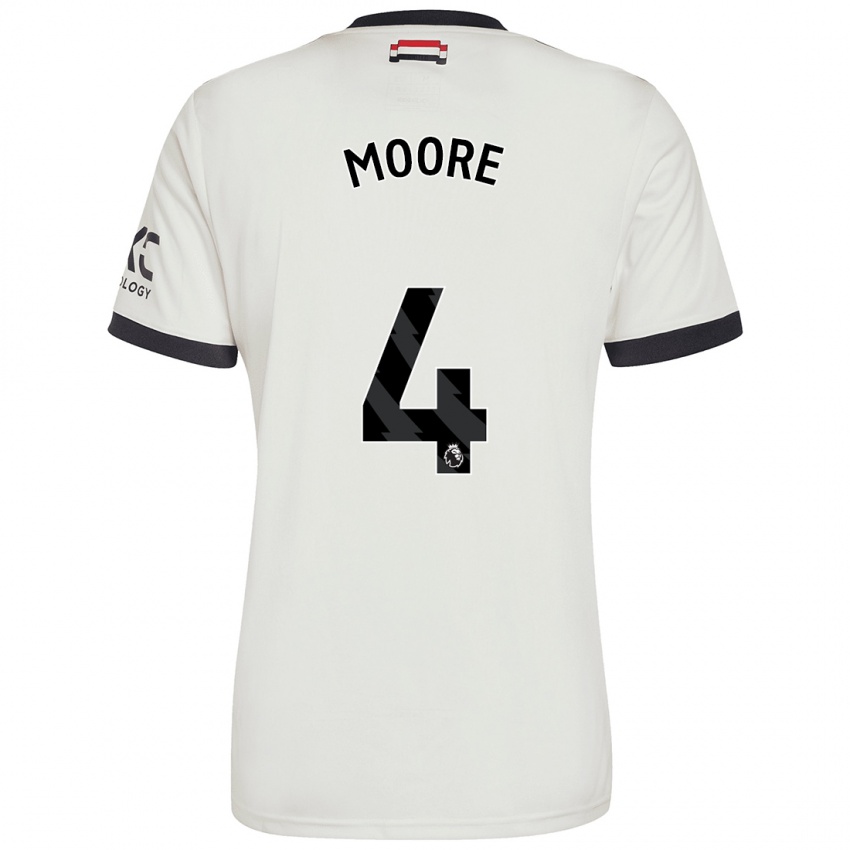 Homme Maillot Jade Moore #4 Blanc Cassé Troisieme 2024/25 T-Shirt Belgique