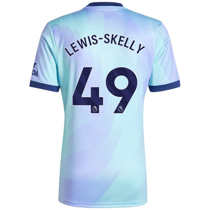 Homme Maillot Myles Lewis-Skelly #49 Aqua Troisieme 2024/25 T-Shirt Belgique