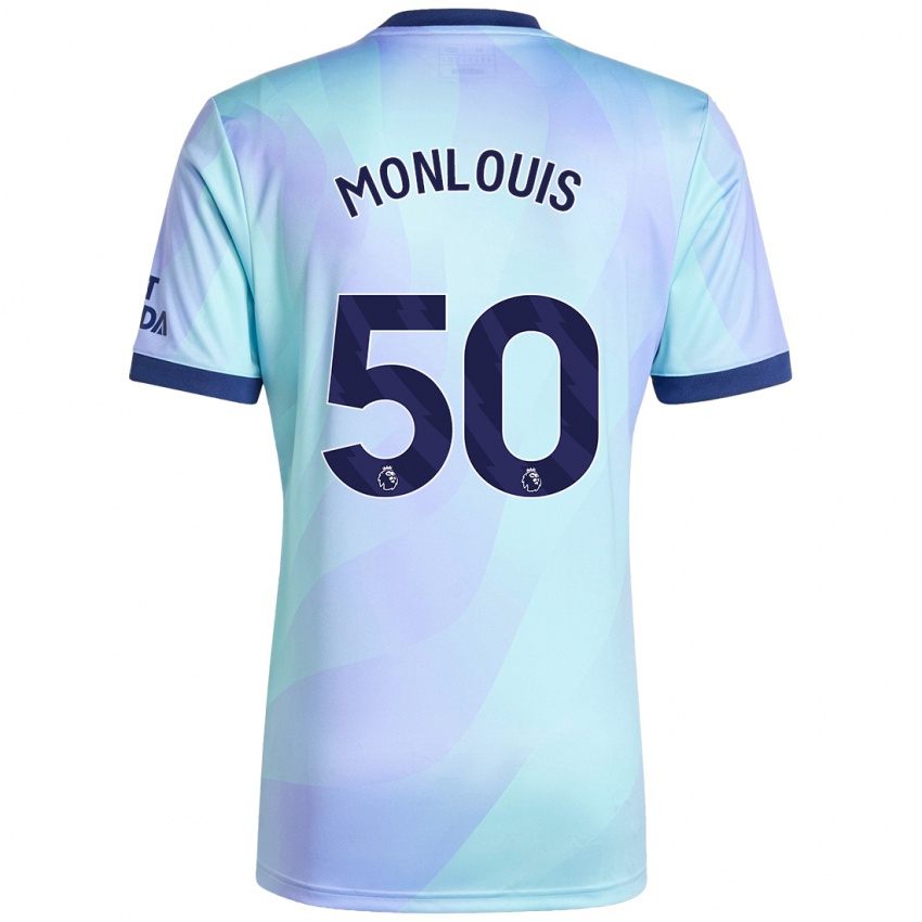 Homme Maillot Zane Monlouis #50 Aqua Troisieme 2024/25 T-Shirt Belgique