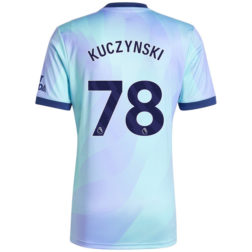 Homme Maillot Max Kuczynski #78 Aqua Troisieme 2024/25 T-Shirt Belgique