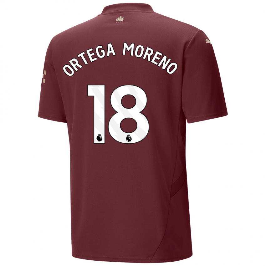 Herren Stefan Ortega Moreno #18 Kastanienbraun Ausweichtrikot Trikot 2024/25 T-Shirt Belgien