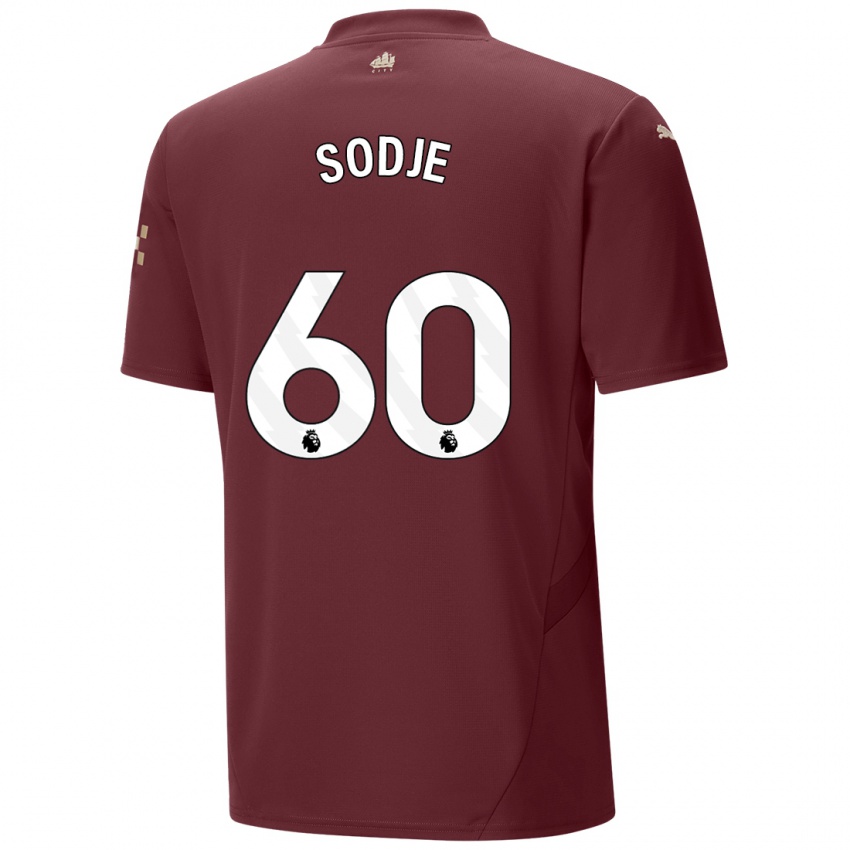 Herren Tai Sodje #60 Kastanienbraun Ausweichtrikot Trikot 2024/25 T-Shirt Belgien