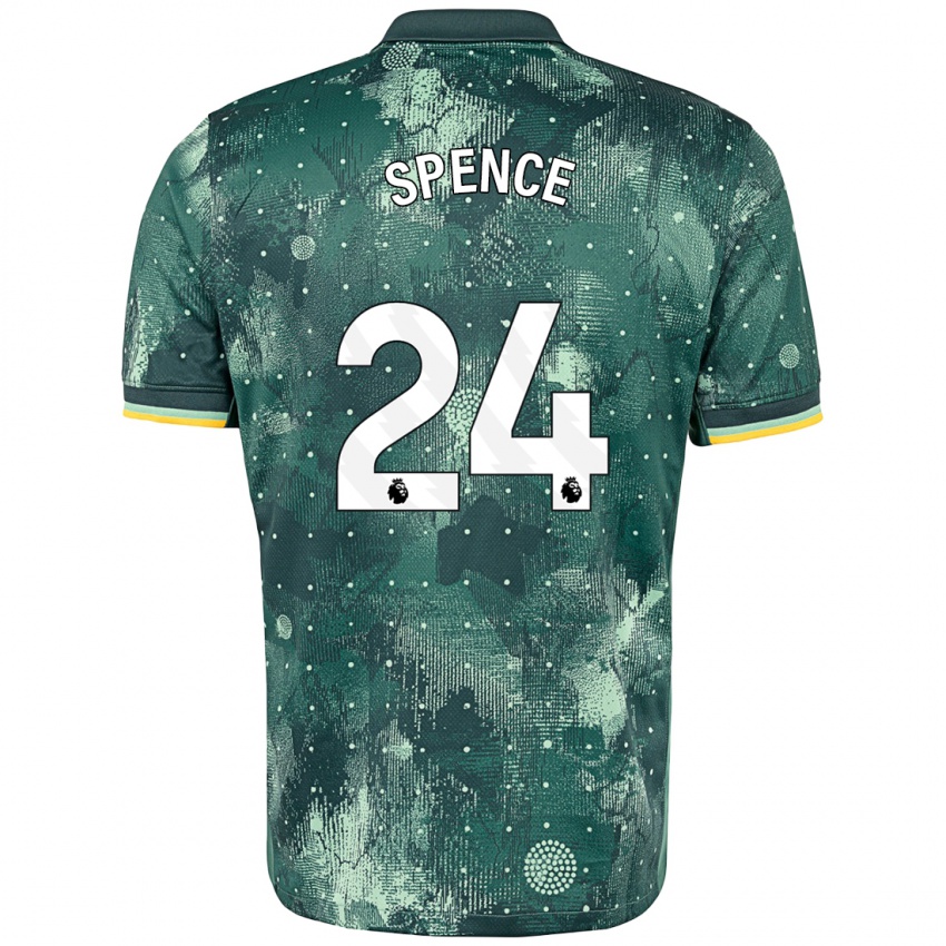 Heren Djed Spence #24 Muntgroen Thuisshirt Derde Tenue 2024/25 T-Shirt België