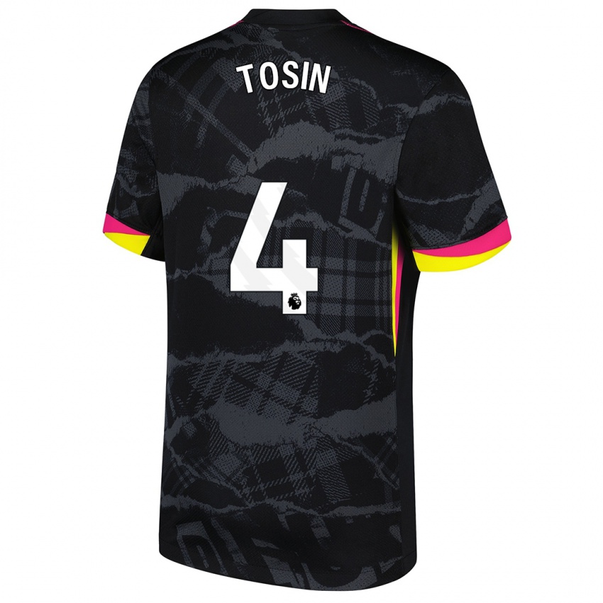 Homme Maillot Tosin Adarabioyo #4 Noir Rose Troisieme 2024/25 T-Shirt Belgique