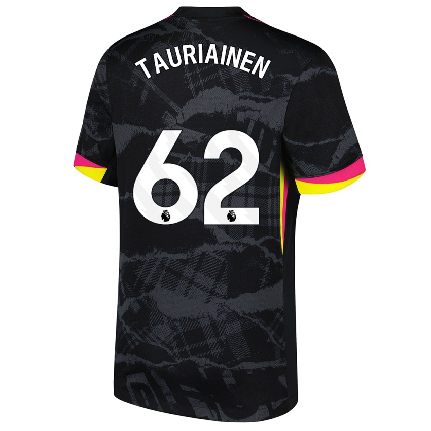 Heren Jimi Tauriainen #62 Zwartroze Thuisshirt Derde Tenue 2024/25 T-Shirt België