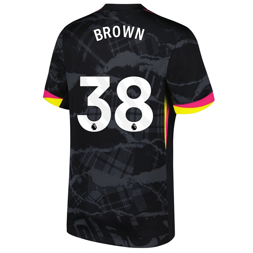 Homme Maillot Cerys Brown #38 Noir Rose Troisieme 2024/25 T-Shirt Belgique