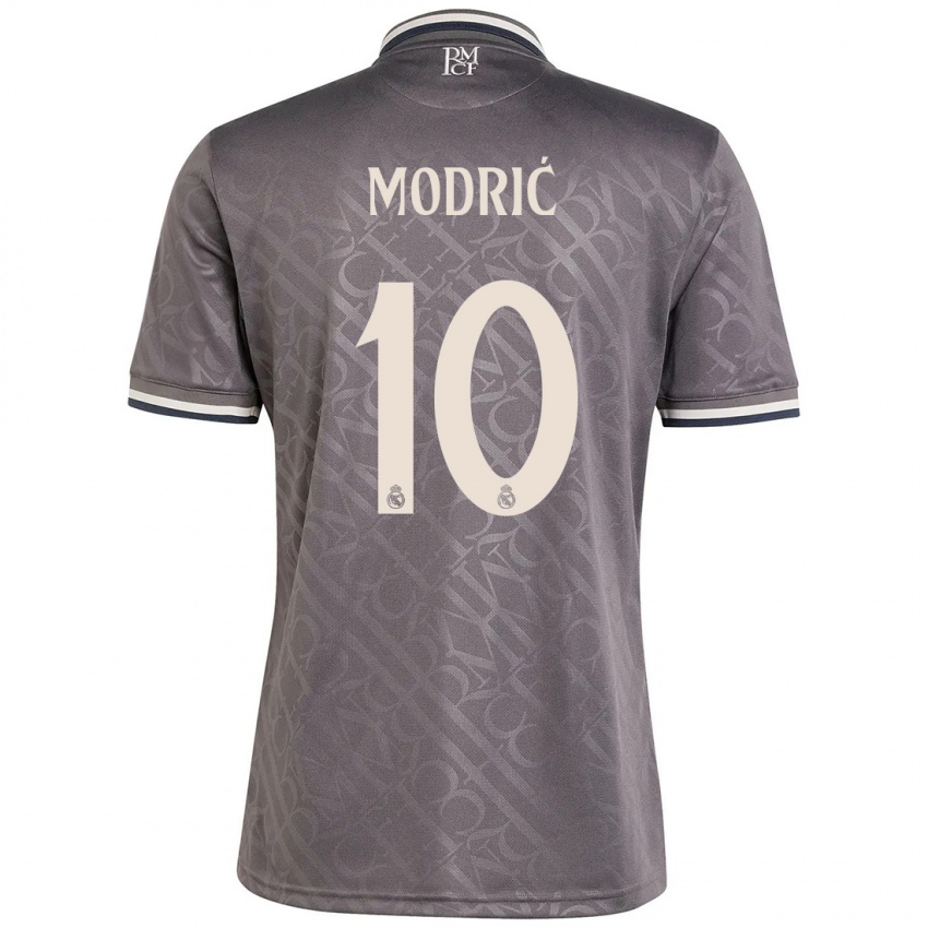 Heren Luka Modric #10 Houtskool Thuisshirt Derde Tenue 2024/25 T-Shirt België