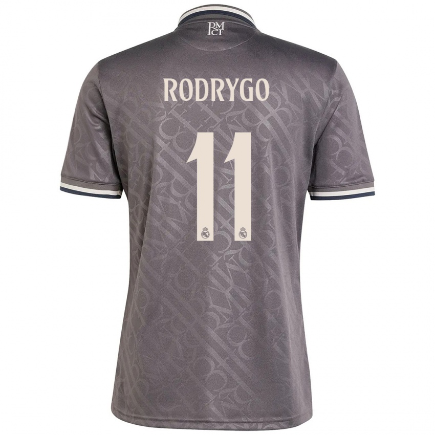 Heren Rodrygo #11 Houtskool Thuisshirt Derde Tenue 2024/25 T-Shirt België