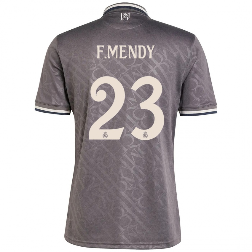 Herren Ferland Mendy #23 Anthrazit Ausweichtrikot Trikot 2024/25 T-Shirt Belgien