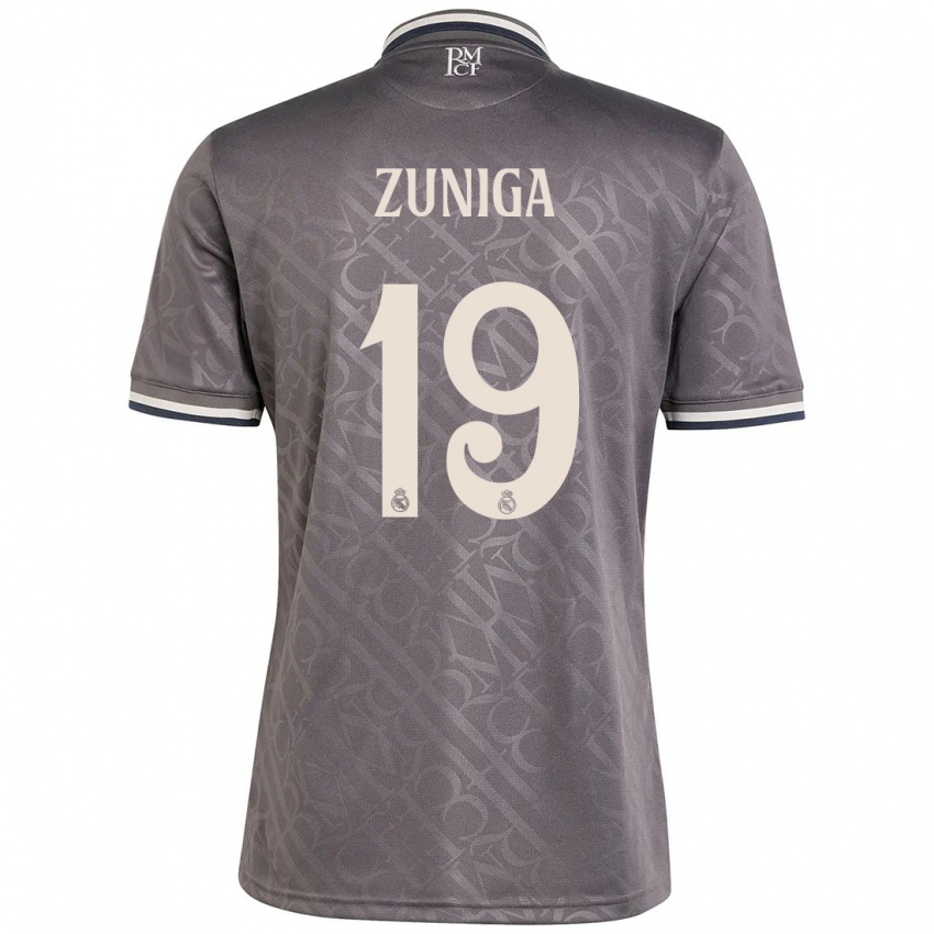 Herren Loren Zúñiga #19 Anthrazit Ausweichtrikot Trikot 2024/25 T-Shirt Belgien