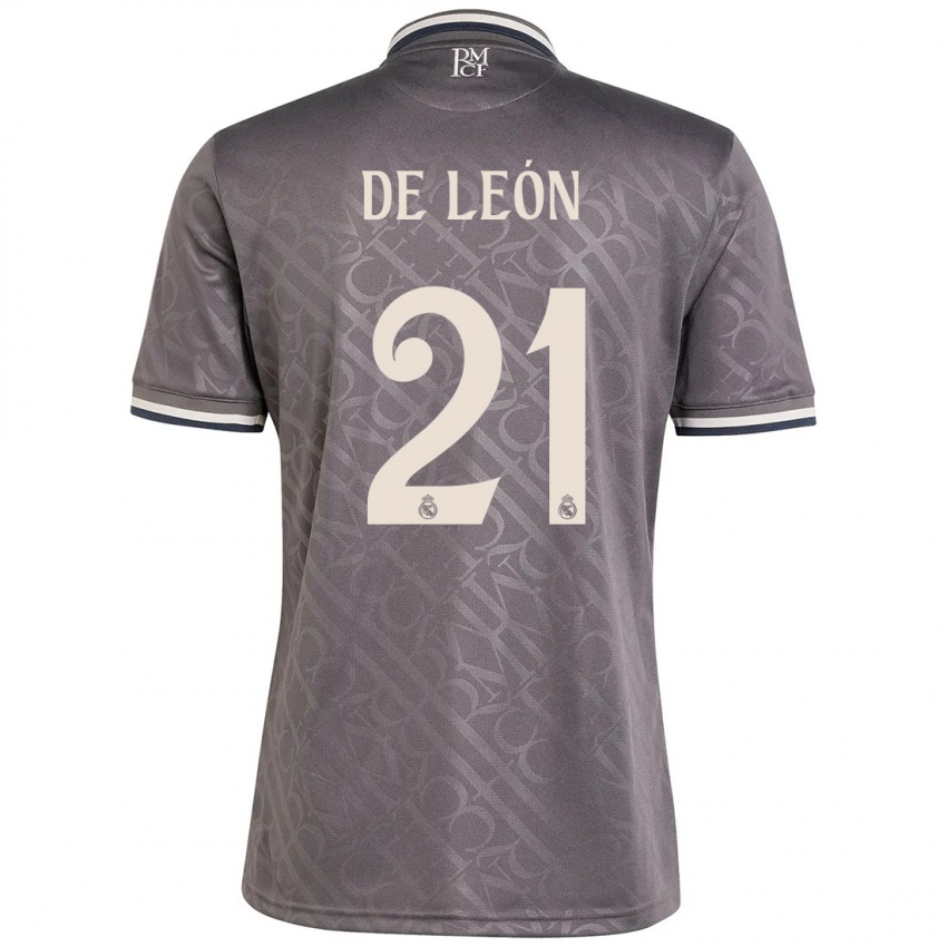 Herren Jeremy De León #21 Anthrazit Ausweichtrikot Trikot 2024/25 T-Shirt Belgien