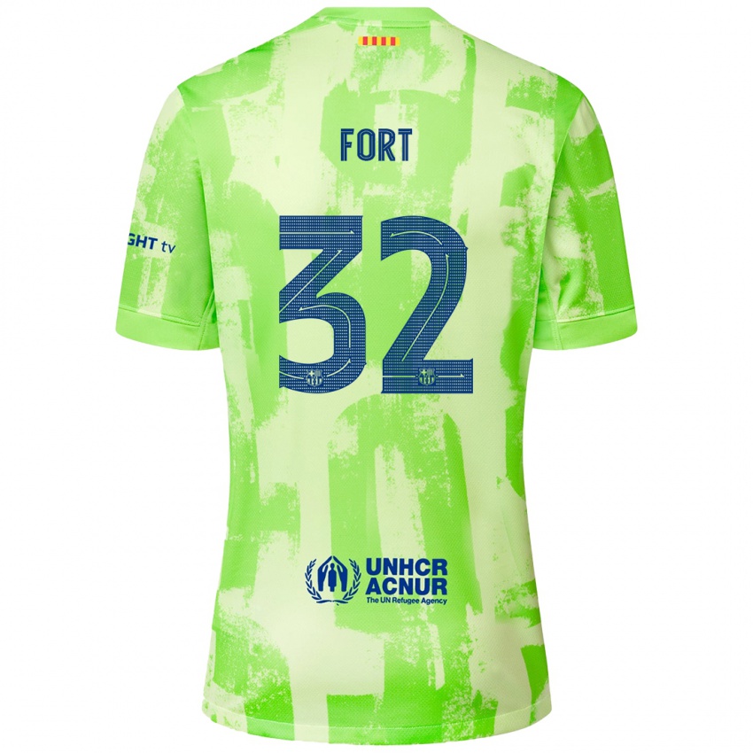 Homme Maillot Héctor Fort #32 Citron Vert Troisieme 2024/25 T-Shirt Belgique