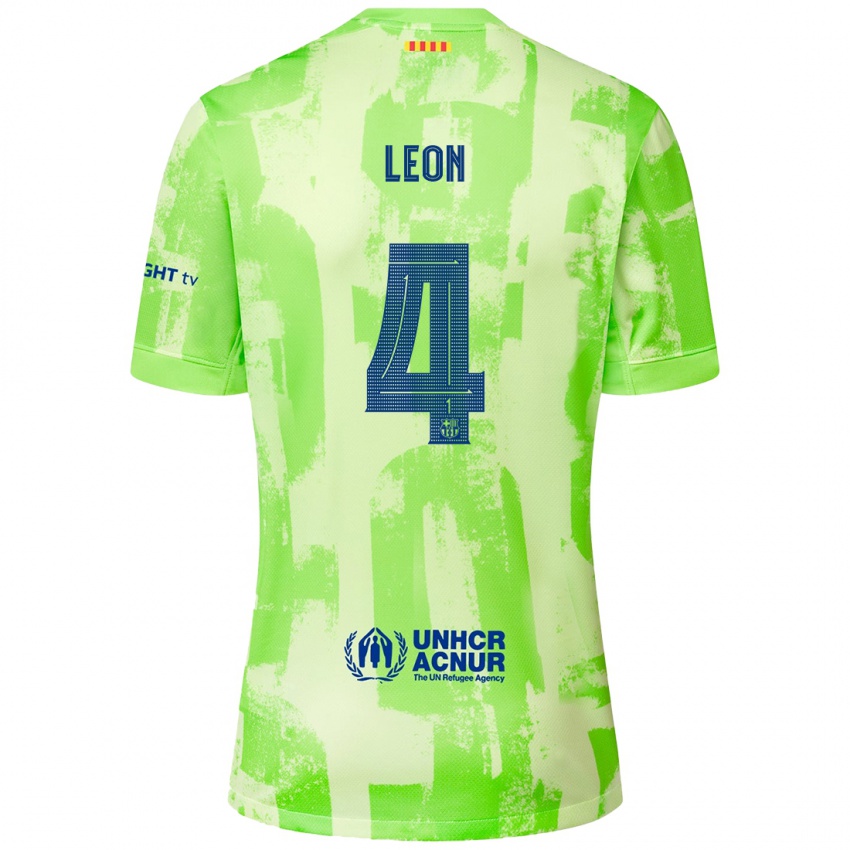 Homme Maillot Maria Pilar Leon #4 Citron Vert Troisieme 2024/25 T-Shirt Belgique