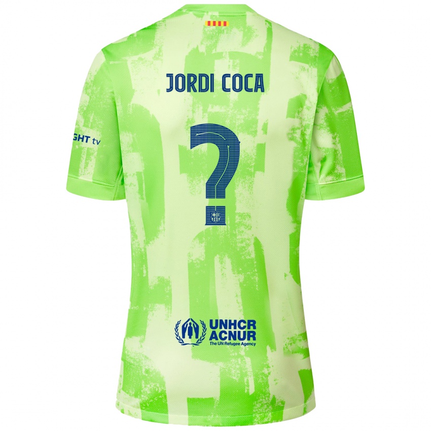 Homme Maillot Jordi Coca #0 Citron Vert Troisieme 2024/25 T-Shirt Belgique