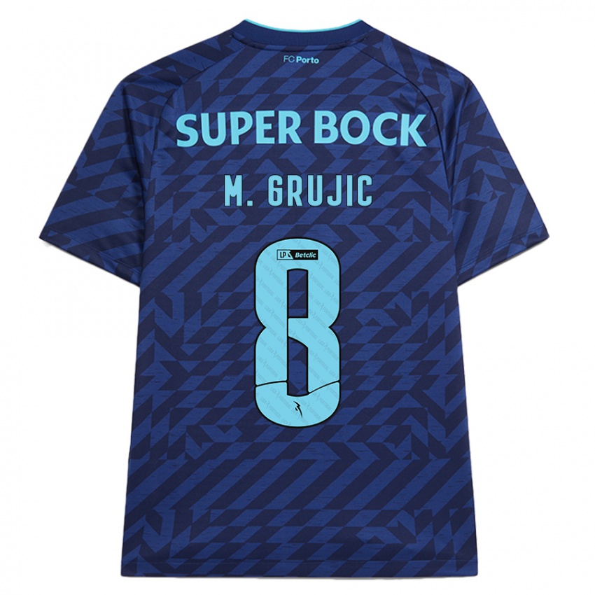 Herren Marko Grujic #8 Marineblau Ausweichtrikot Trikot 2024/25 T-Shirt Belgien