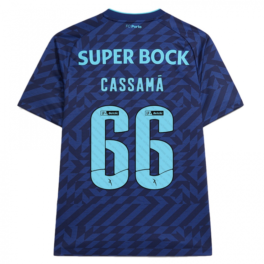 Heren Adramane Cassamá #66 Marineblauw Thuisshirt Derde Tenue 2024/25 T-Shirt België