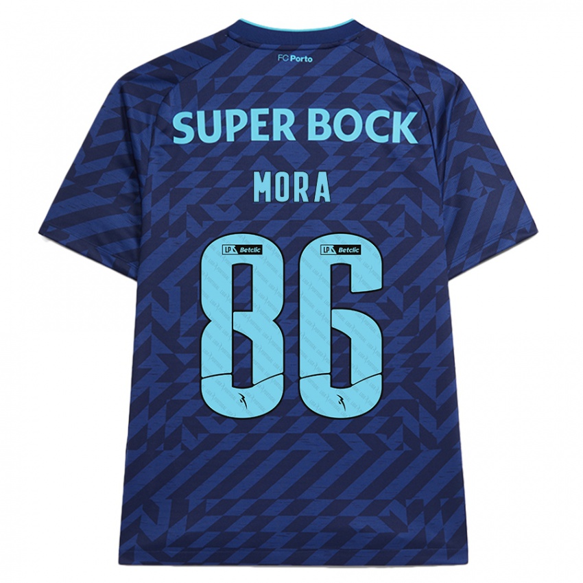 Homme Maillot Rodrigo Mora #86 Bleu Marine Troisieme 2024/25 T-Shirt Belgique