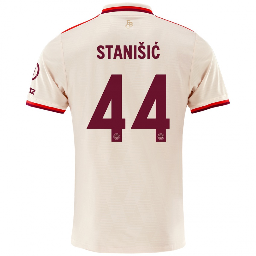 Heren Josip Stanisic #44 Linen Thuisshirt Derde Tenue 2024/25 T-Shirt België