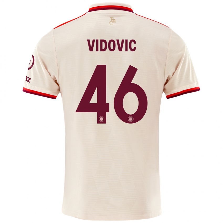 Heren Gabriel Vidovic #46 Linen Thuisshirt Derde Tenue 2024/25 T-Shirt België