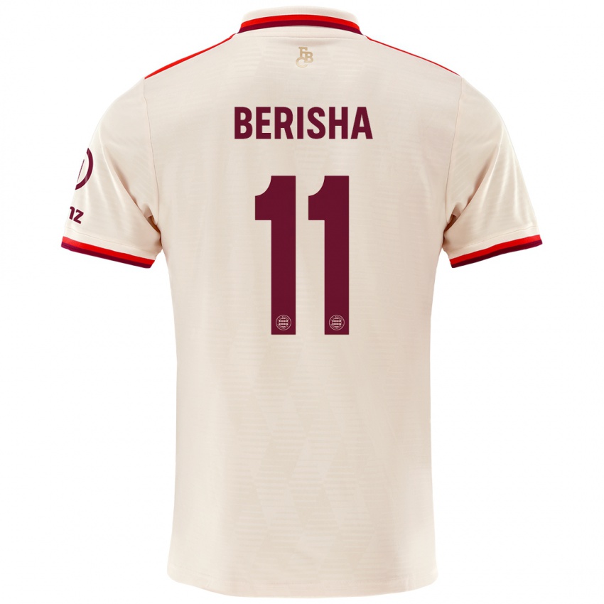 Heren Dion Berisha #11 Linen Thuisshirt Derde Tenue 2024/25 T-Shirt België