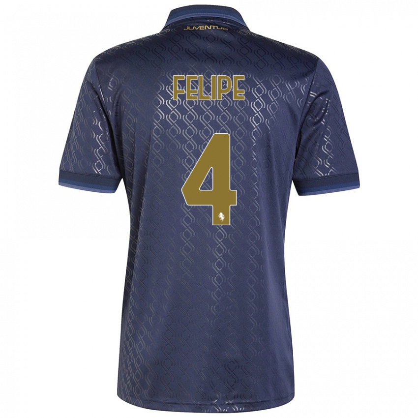 Heren Pedro Felipe #4 Marineblauw Thuisshirt Derde Tenue 2024/25 T-Shirt België