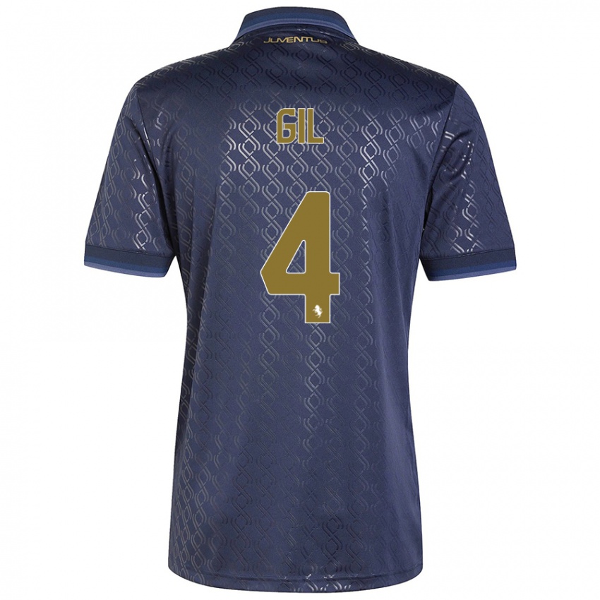 Heren Javier Gil #4 Marineblauw Thuisshirt Derde Tenue 2024/25 T-Shirt België