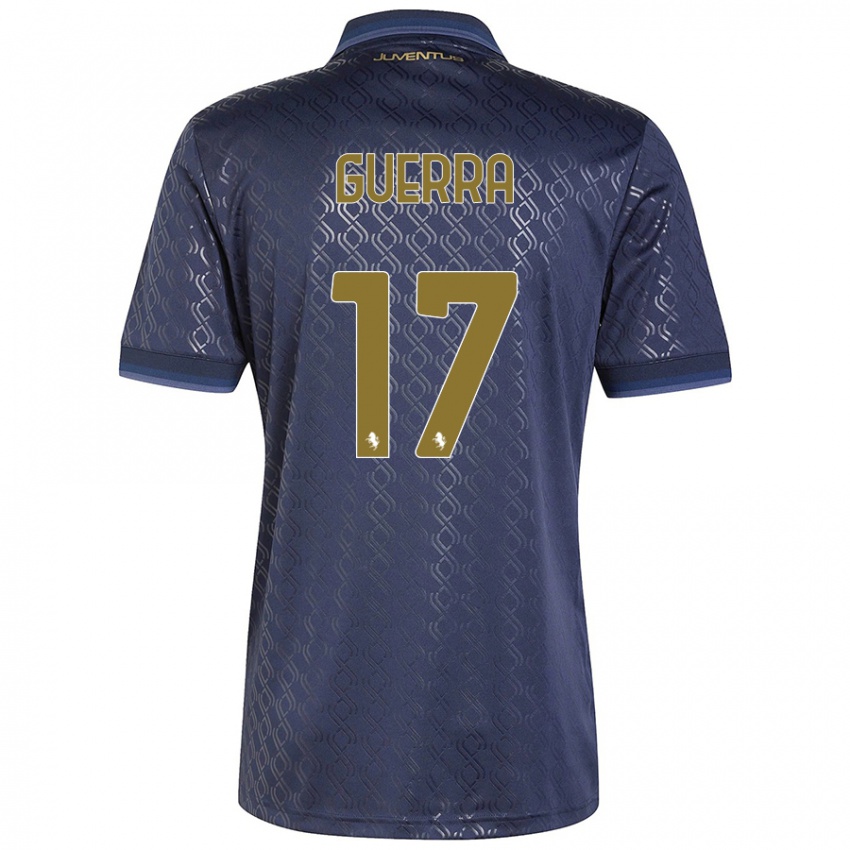 Homme Maillot Simone Guerra #17 Bleu Marine Troisieme 2024/25 T-Shirt Belgique