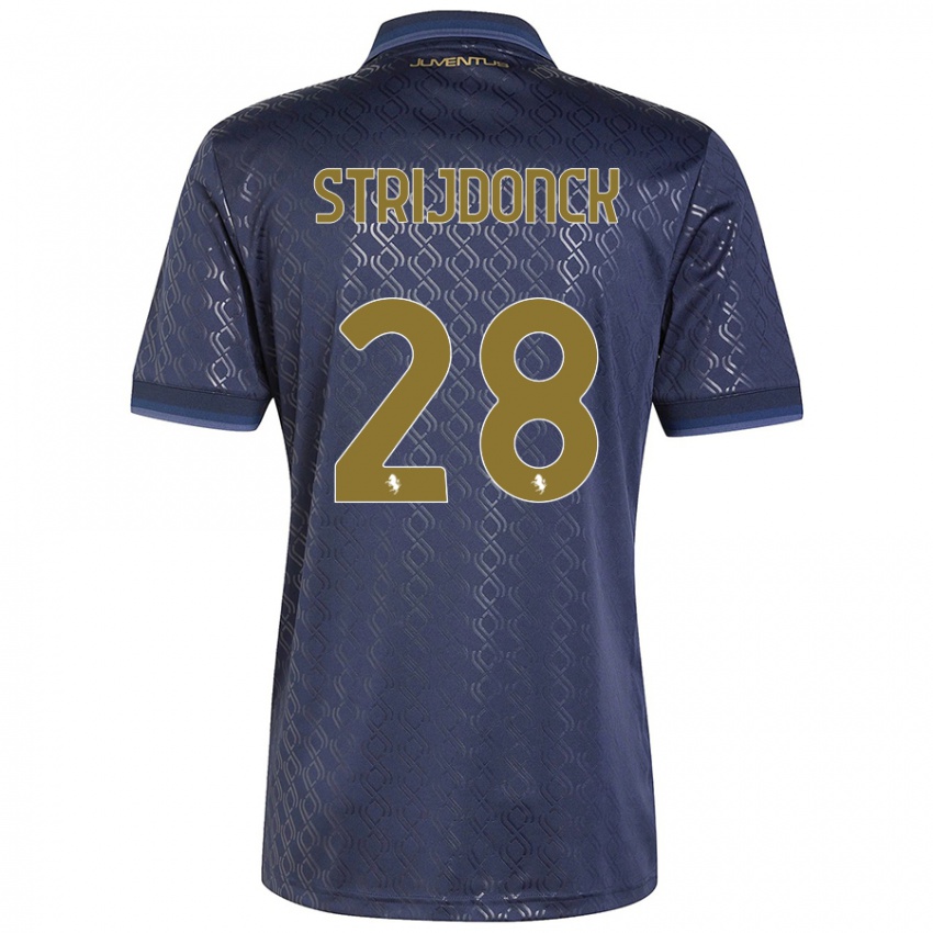 Heren Bayron Strijdonck #28 Marineblauw Thuisshirt Derde Tenue 2024/25 T-Shirt België