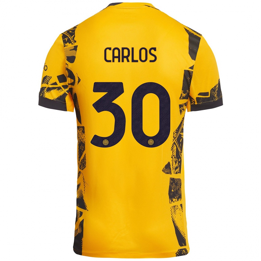 Heren Carlos Augusto #30 Goud Zwart Thuisshirt Derde Tenue 2024/25 T-Shirt België