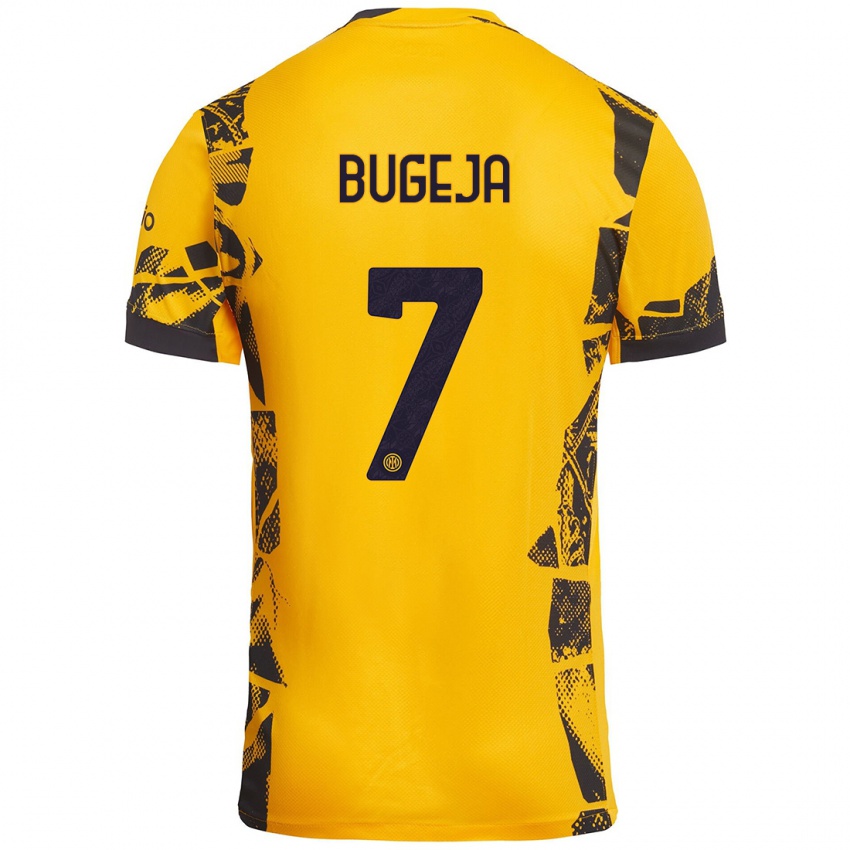 Heren Haley Bugeja #7 Goud Zwart Thuisshirt Derde Tenue 2024/25 T-Shirt België