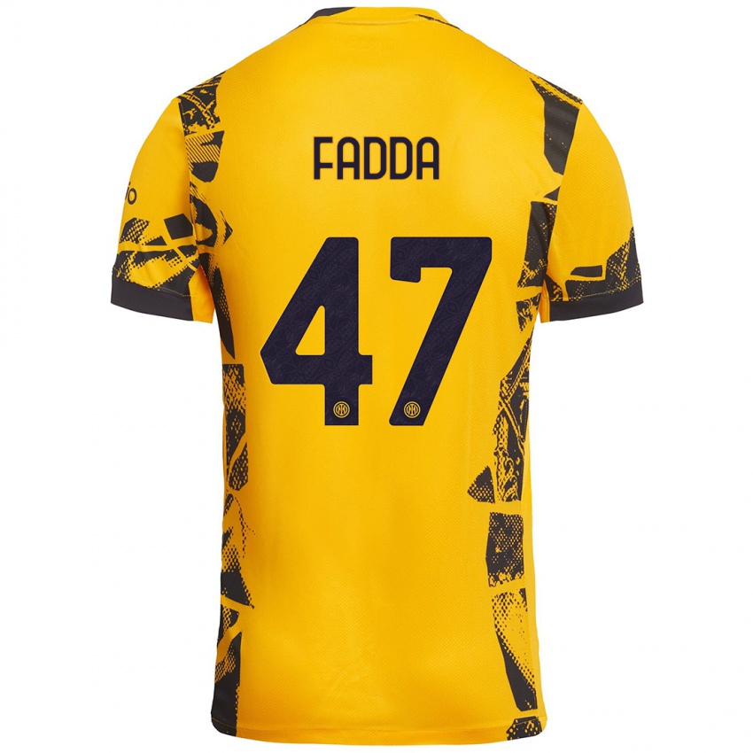 Heren Paola Fadda #47 Goud Zwart Thuisshirt Derde Tenue 2024/25 T-Shirt België