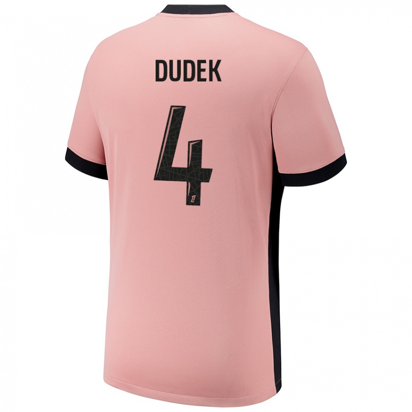 Homme Maillot Paulina Dudek #4 Rouille Rose Troisieme 2024/25 T-Shirt Belgique