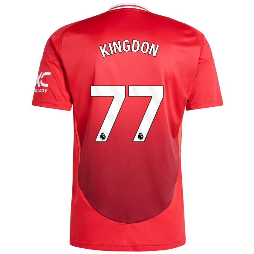 Femme Maillot Jack Kingdon #77 Rouge Vif Tenues Domicile 2024/25 T-Shirt Belgique