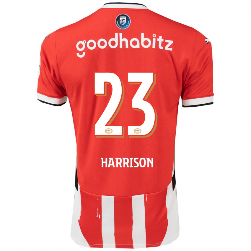 Dames Amy Harrison #23 Rood Wit Thuisshirt Thuistenue 2024/25 T-Shirt België