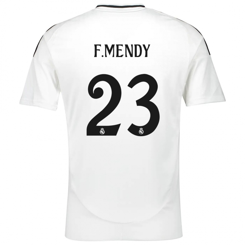 Dames Ferland Mendy #23 Wit Thuisshirt Thuistenue 2024/25 T-Shirt België